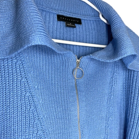 Sanctuary by Anthropologie 1/4 Zip Cowl Neck Sweater Women’s Size Small - Picture 2 of 5